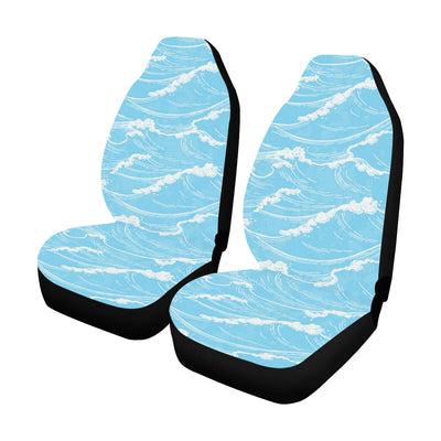 Ocean Wave Pattern Print Design A01 Car Seat Covers (Set of 2)-JORJUNE.COM