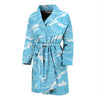 Ocean Wave Pattern Print Design A01 Men Bathrobe-JORJUNE.COM