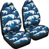 Ocean Wave Pattern Print Universal Fit Car Seat Covers