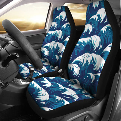 Ocean Wave Pattern Print Universal Fit Car Seat Covers