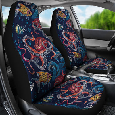 Octopus Deep Sea Print Themed Universal Fit Car Seat Covers