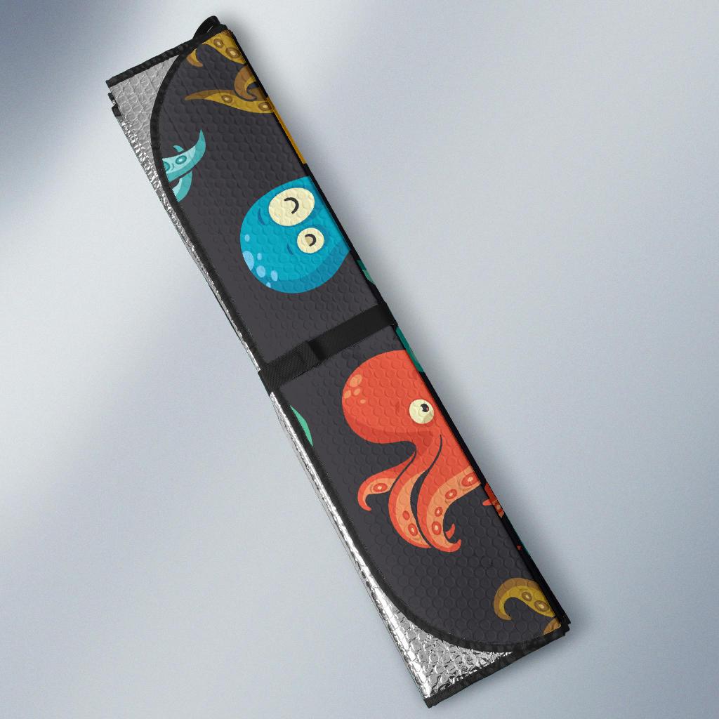 Octopus Pattern Print Design A01 Car Sun Shades-JORJUNE.COM