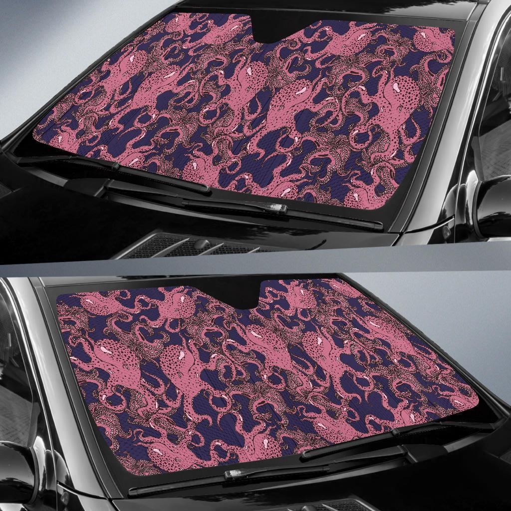 Octopus Pattern Print Design A03 Car Sun Shades-JORJUNE.COM
