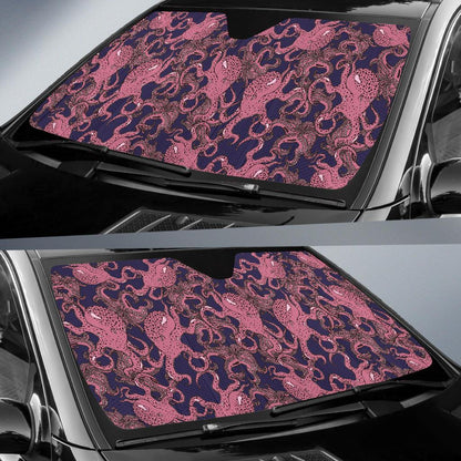 Octopus Pattern Print Design A03 Car Sun Shades-JORJUNE.COM