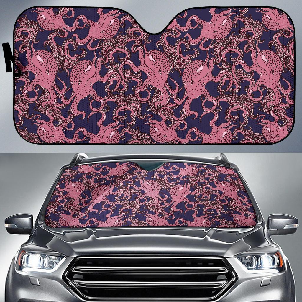 Octopus Pattern Print Design A03 Car Sun Shades-JORJUNE.COM