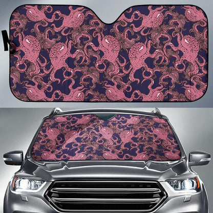 Octopus Pattern Print Design A03 Car Sun Shades-JORJUNE.COM