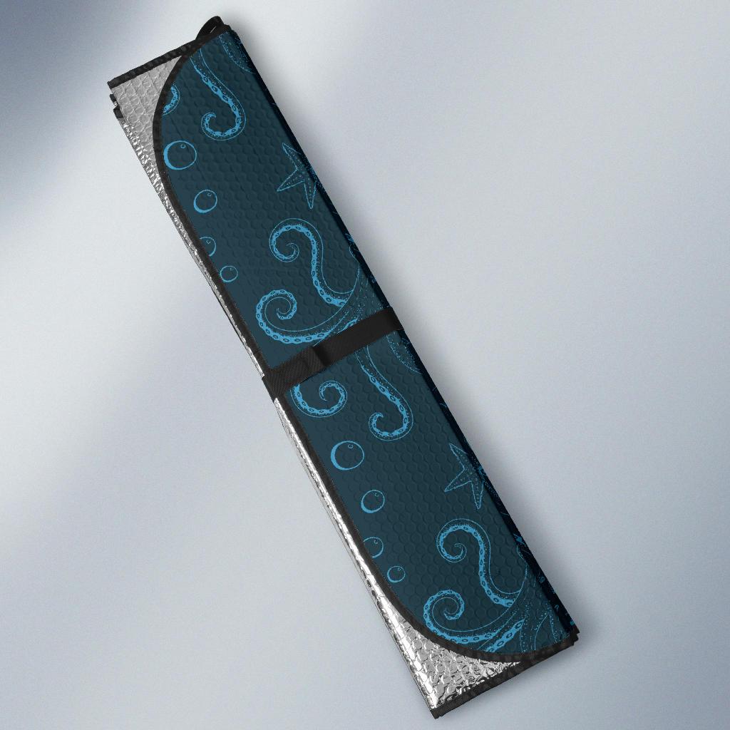 Octopus Pattern Print Design A05 Car Sun Shades-JORJUNE.COM