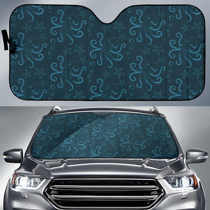 Octopus Pattern Print Design A05 Car Sun Shades-JORJUNE.COM