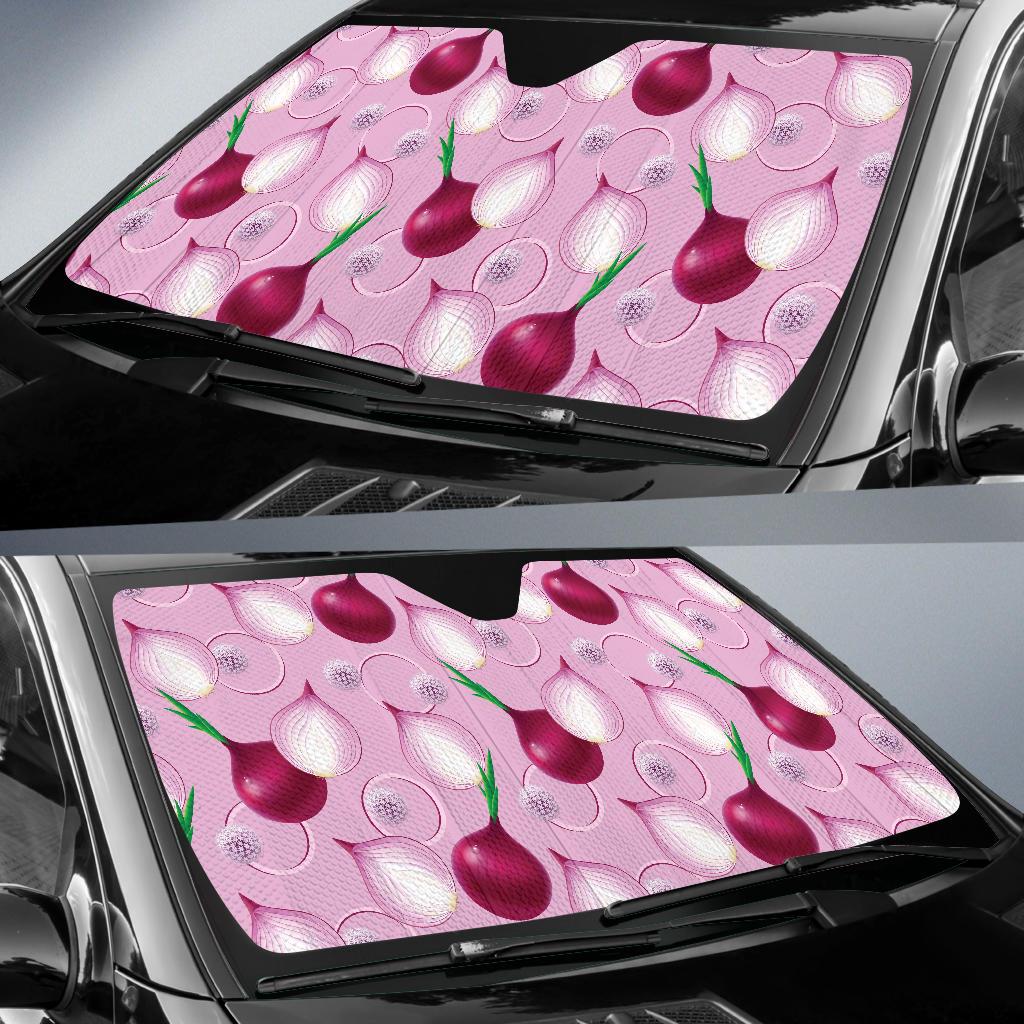 Onion Pattern Print Design A01 Car Sun Shades-JORJUNE.COM