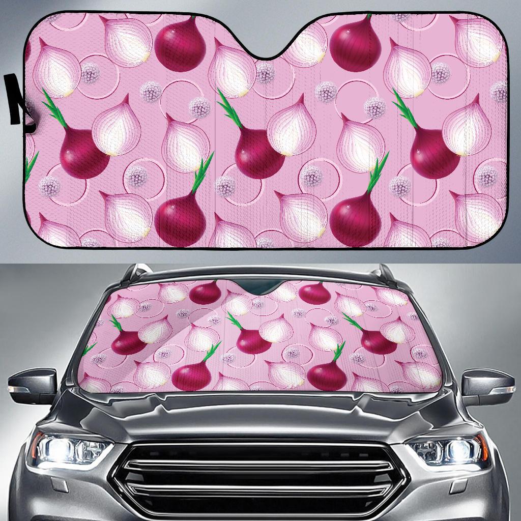 Onion Pattern Print Design A01 Car Sun Shades-JORJUNE.COM