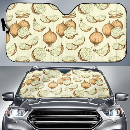Onion Pattern Print Design A02 Car Sun Shades-JORJUNE.COM