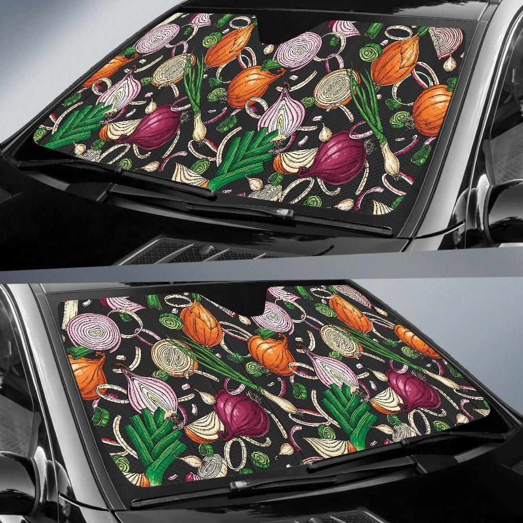 Onion Pattern Print Design A03 Car Sun Shades-JORJUNE.COM