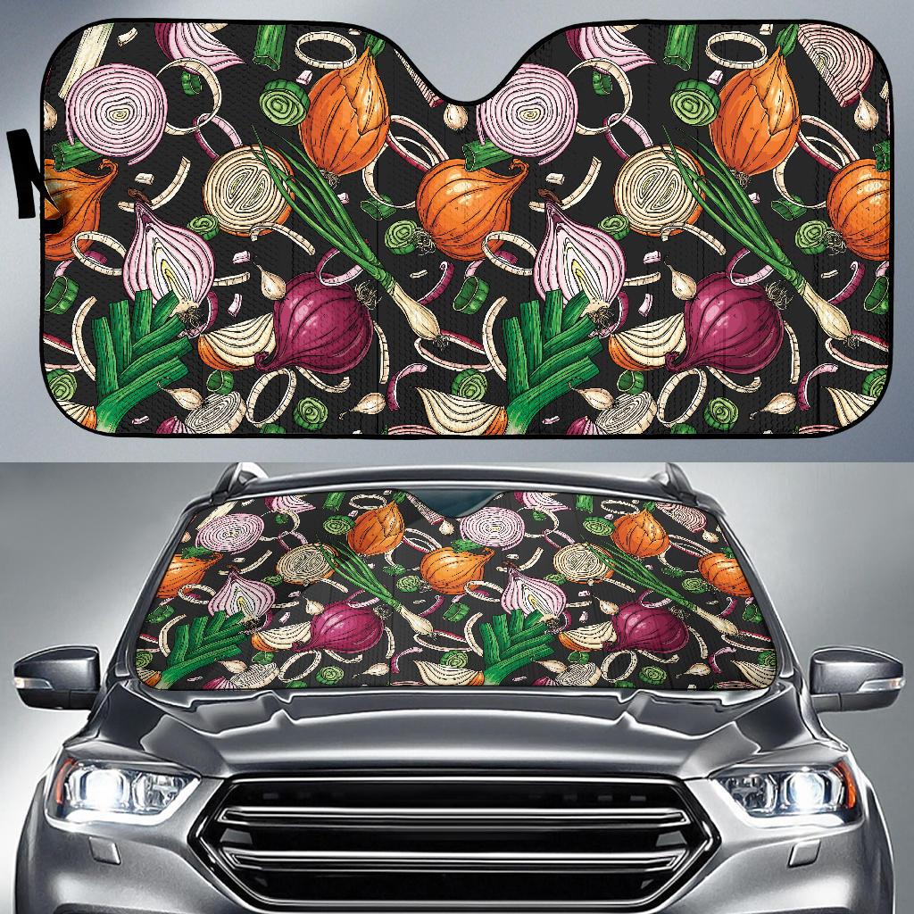 Onion Pattern Print Design A03 Car Sun Shades-JORJUNE.COM
