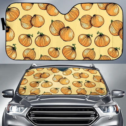 Onion Pattern Print Design A04 Car Sun Shades-JORJUNE.COM