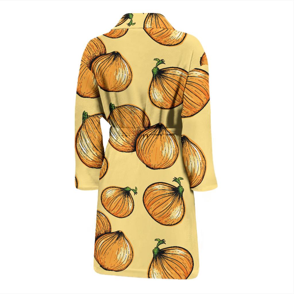 Onion Pattern Print Design A04 Men Bathrobe-JORJUNE.COM