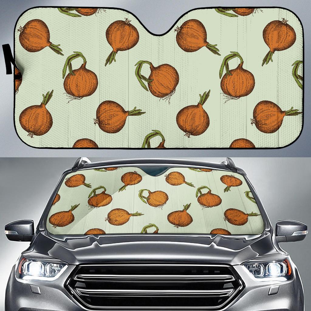 Onion Pattern Print Design A05 Car Sun Shades-JORJUNE.COM
