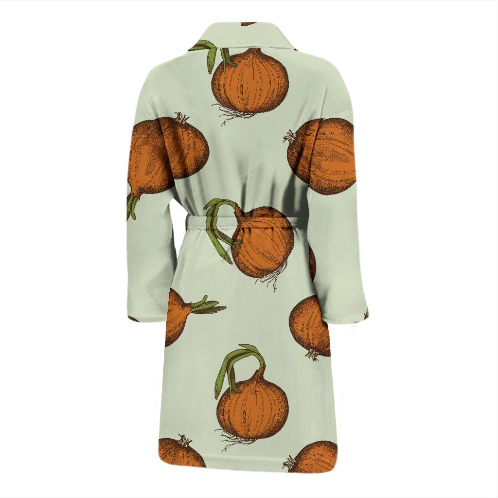 Onion Pattern Print Design A05 Men Bathrobe-JORJUNE.COM