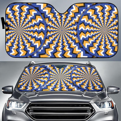 Optical illusion Pattern Print Design A01 Car Sun Shades-JORJUNE.COM