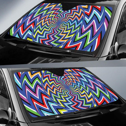 Optical illusion Pattern Print Design A02 Car Sun Shades-JORJUNE.COM