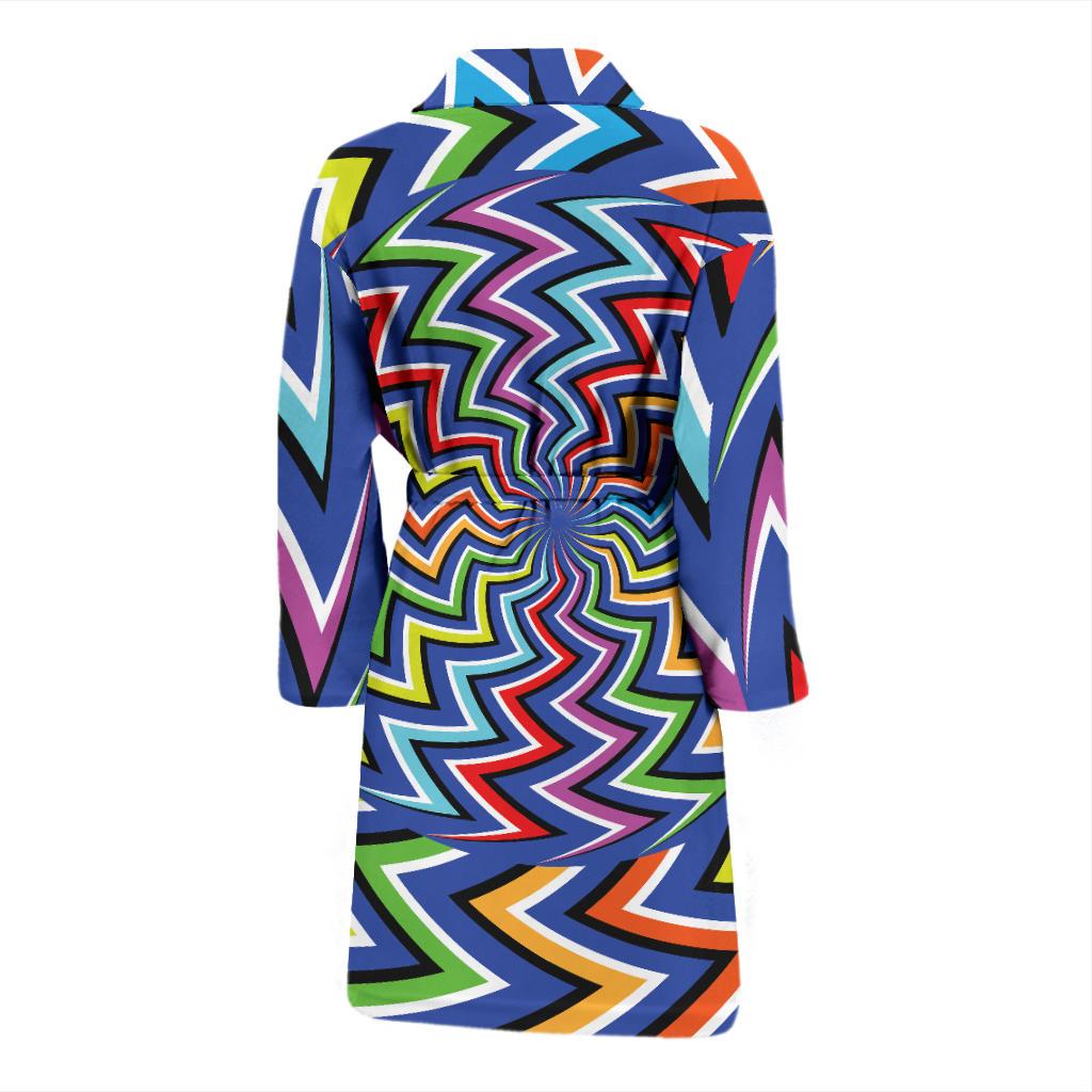 Optical illusion Pattern Print Design A02 Men Bathrobe-JORJUNE.COM