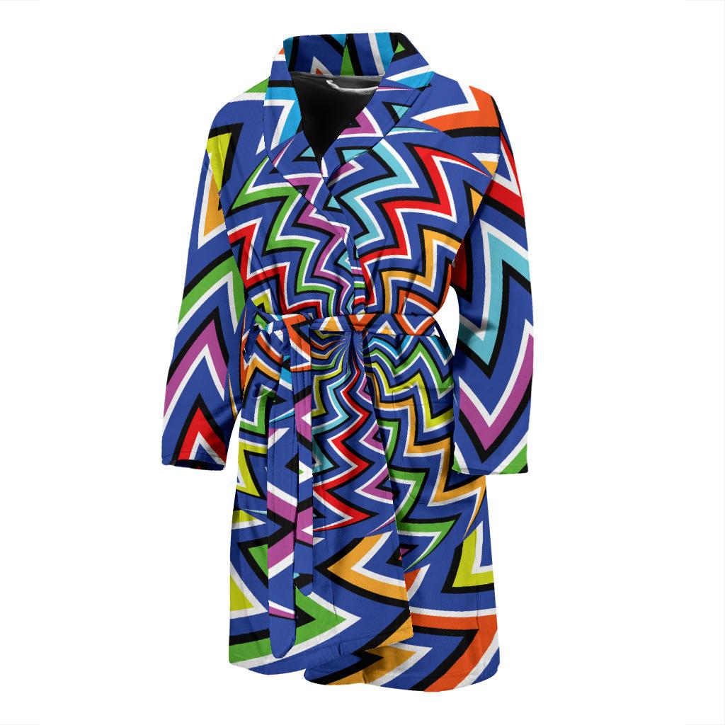 Optical illusion Pattern Print Design A02 Men Bathrobe-JORJUNE.COM