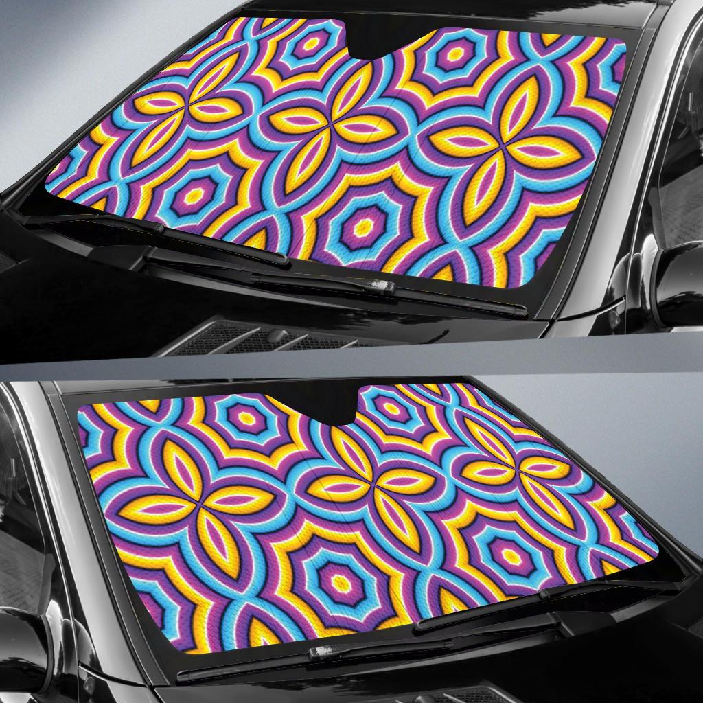 Optical illusion Pattern Print Design A03 Car Sun Shades-JORJUNE.COM