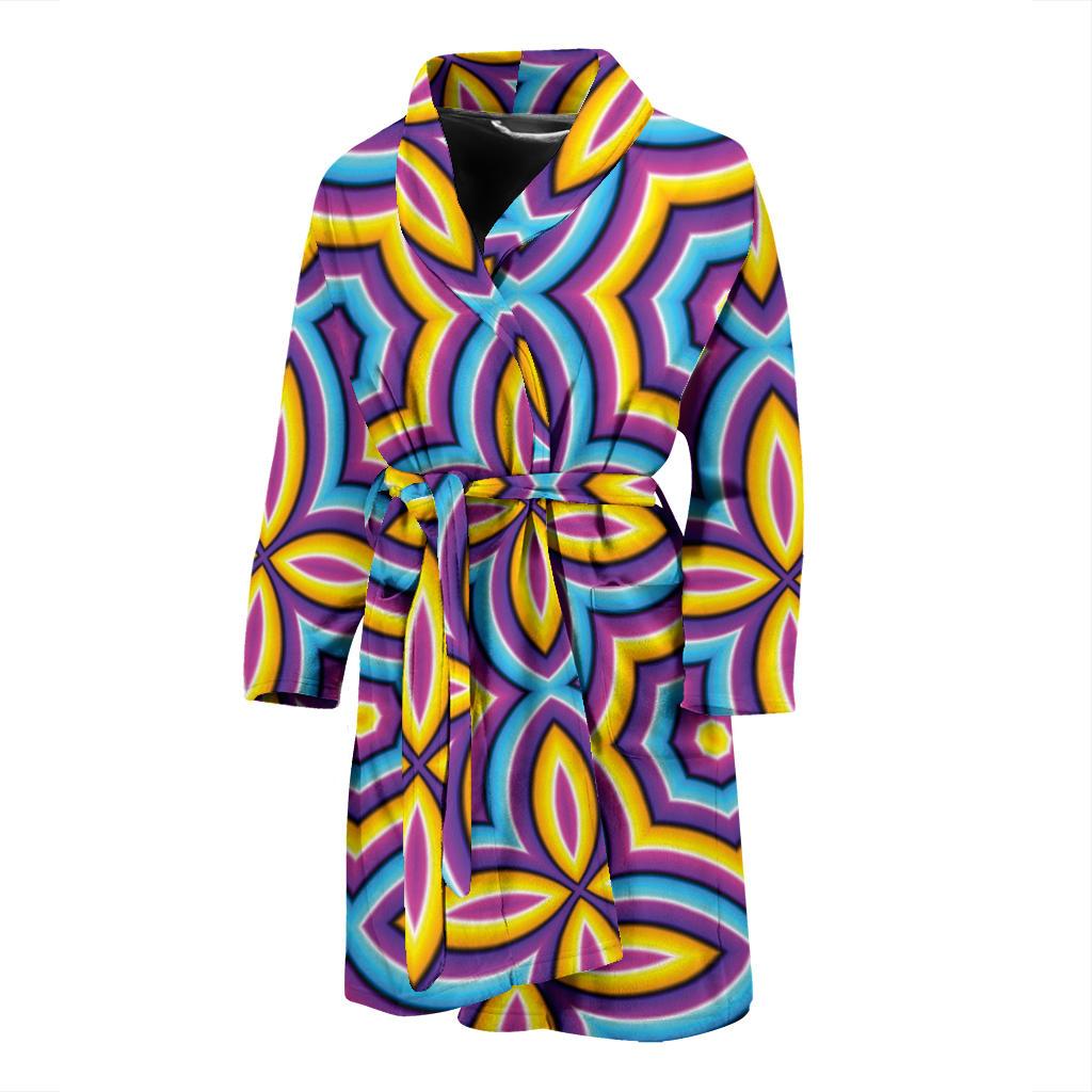 Optical illusion Pattern Print Design A03 Men Bathrobe-JORJUNE.COM