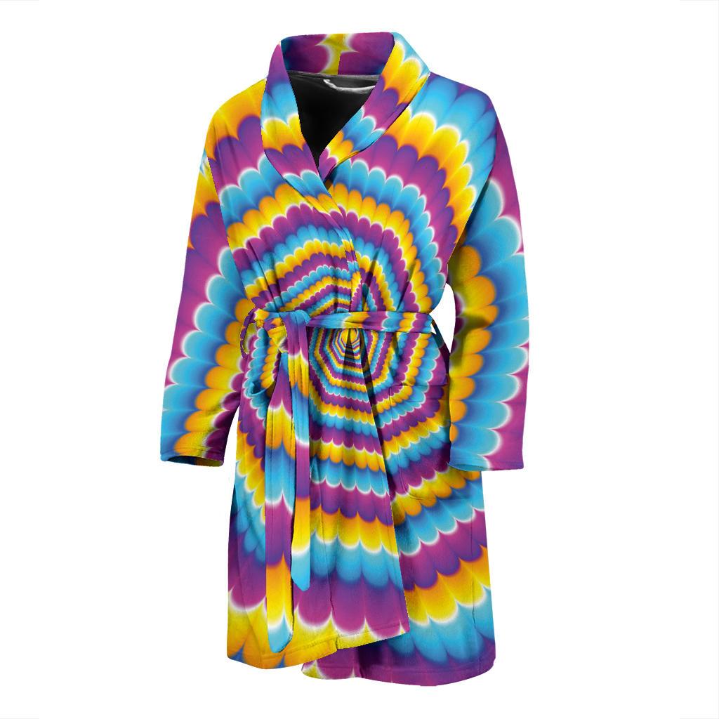 Optical illusion Pattern Print Design A04 Men Bathrobe-JORJUNE.COM