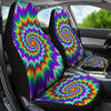 Optical Illusion Pulsing Fiery Spirals Universal Fit Car Seat Covers