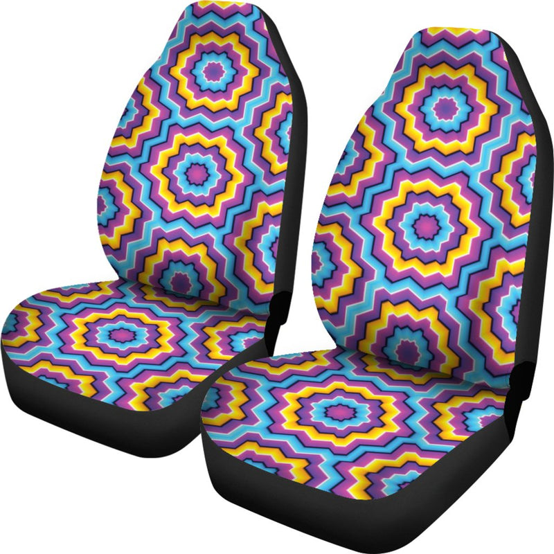 Optical Illusion Techno Movement Universal Fit Car Seat Covers