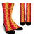 Orange Hibiscus Pattern Print Design HB018 Crew Socks-JORJUNE.COM