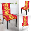 Orange Hibiscus Pattern Print Design HB018 Dining Chair Slipcover-JORJUNE.COM