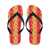 Orange Hibiscus Pattern Print Design HB018 Flip Flops-JorJune