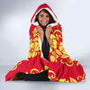 Orange Hibiscus Pattern Print Design HB018 Hooded Blanket-JORJUNE.COM