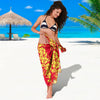 Orange Hibiscus Pattern Print Design HB018 Sarong Pareo Wrap-JORJUNE.COM