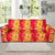 Orange Hibiscus Pattern Print Design HB018 Sofa Slipcover-JORJUNE.COM