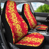 Orange Hibiscus Pattern Print Design HB018 Universal Fit Car Seat Covers-JorJune