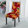 Orange Hibiscus Pattern Print Design HB026 Dining Chair Slipcover-JORJUNE.COM