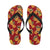 Orange Hibiscus Pattern Print Design HB026 Flip Flops-JorJune