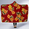 Orange Hibiscus Pattern Print Design HB026 Hooded Blanket-JORJUNE.COM