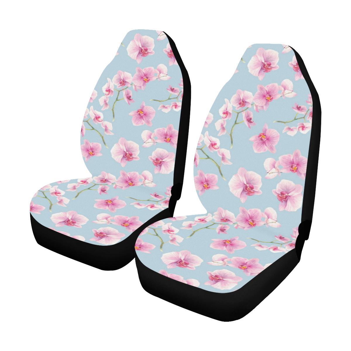 Orchid Pattern Print Design A01 Car Seat Covers (Set of 2)-JORJUNE.COM