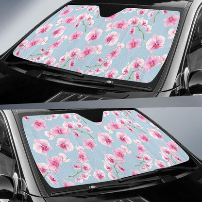 Orchid Pattern Print Design A01 Car Sun Shades-JORJUNE.COM