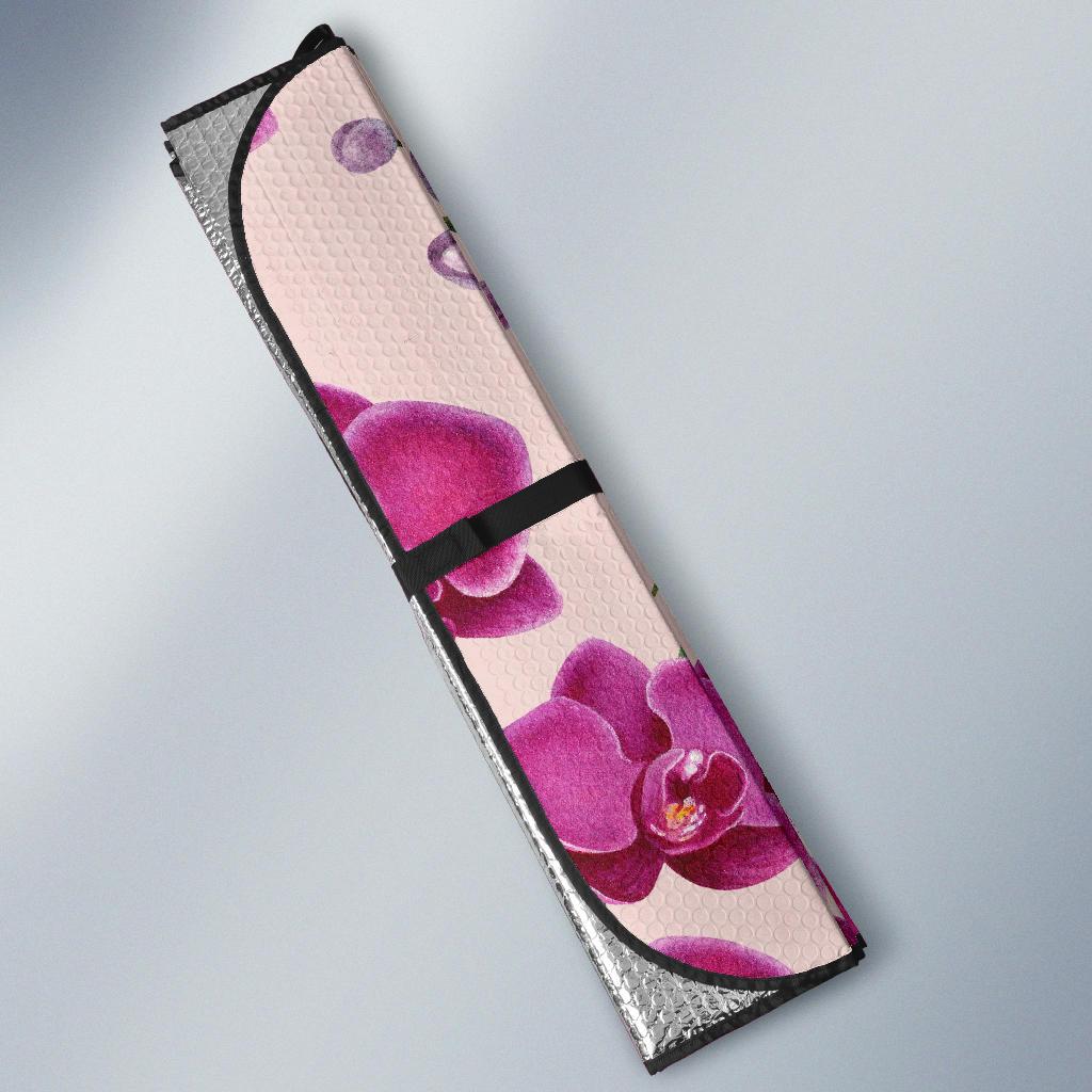 Orchid Pattern Print Design A02 Car Sun Shades-JORJUNE.COM