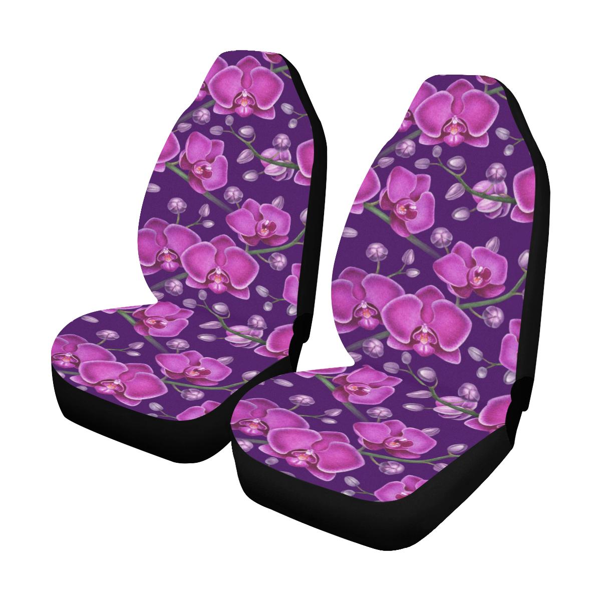 Orchid Pattern Print Design A03 Car Seat Covers (Set of 2)-JORJUNE.COM