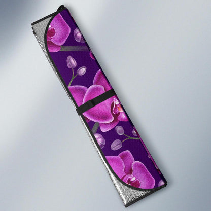 Orchid Pattern Print Design A03 Car Sun Shades-JORJUNE.COM