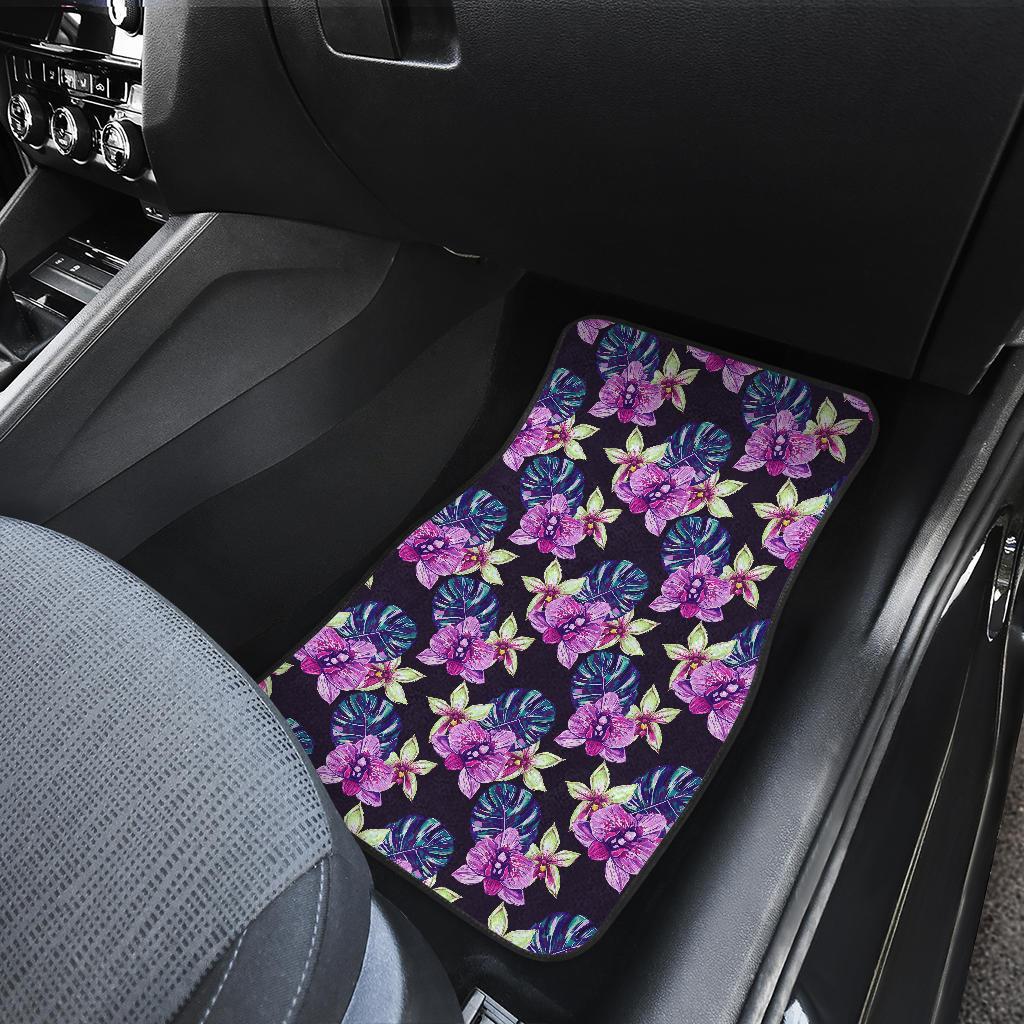 Orchid Pattern Print Design OR010 Car Floor Mats-JORJUNE.COM