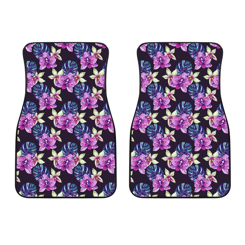 Orchid Pattern Print Design OR010 Car Floor Mats-JORJUNE.COM