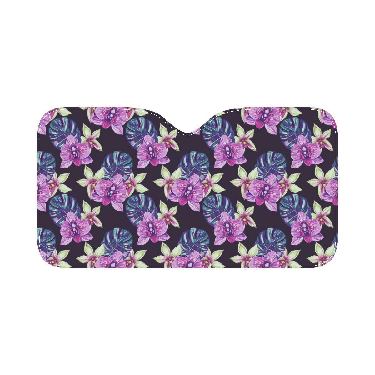 Orchid Pattern Print Design OR010 Car Sun Shade-JorJune