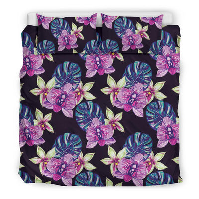 Orchid Pattern Print Design OR010 Duvet Cover Bedding Set-JORJUNE.COM