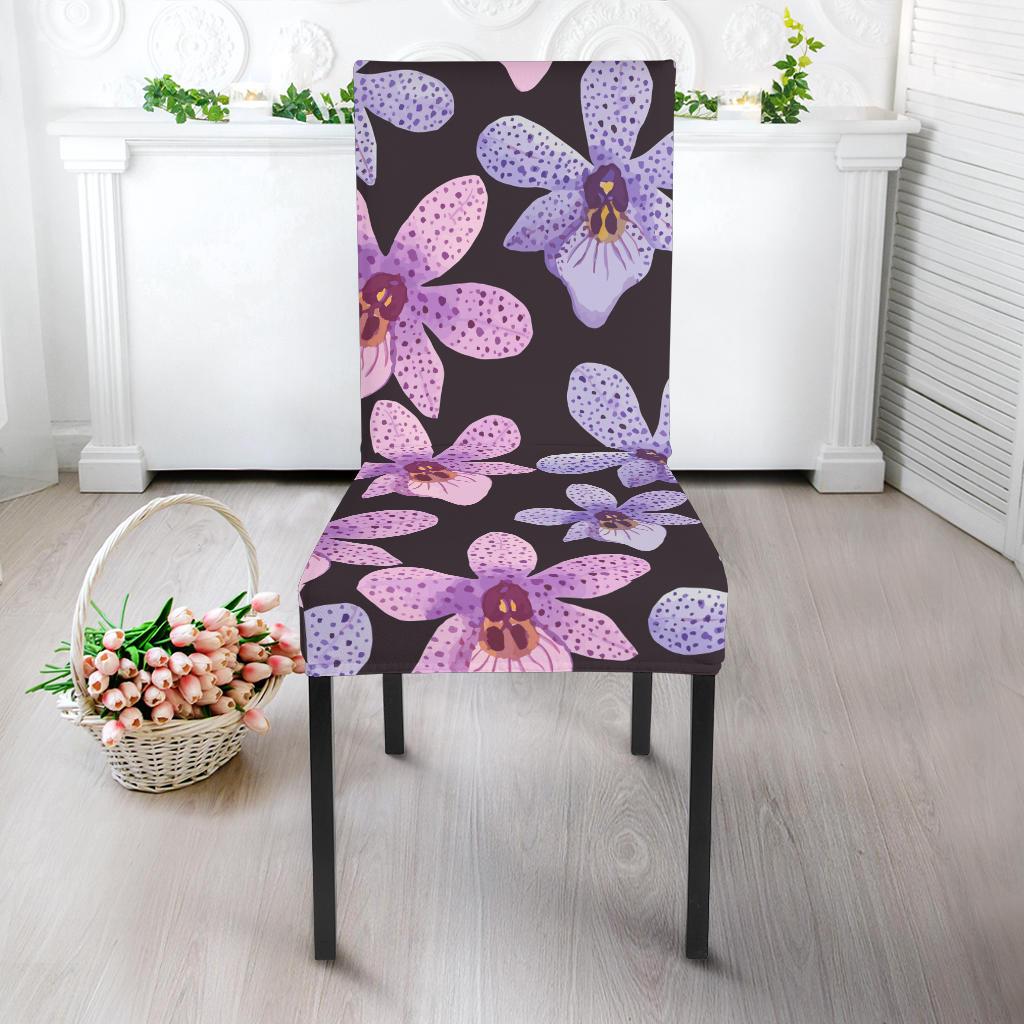 Orchid Pattern Print Design OR08 Dining Chair Slipcover-JORJUNE.COM
